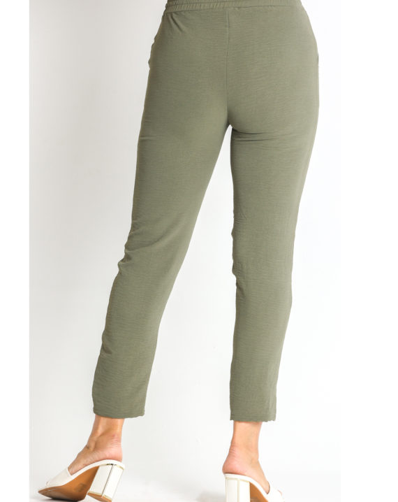 PANTALON CREP ELASTICO CON BOLSILLOS Y CORDON - Imagen 2