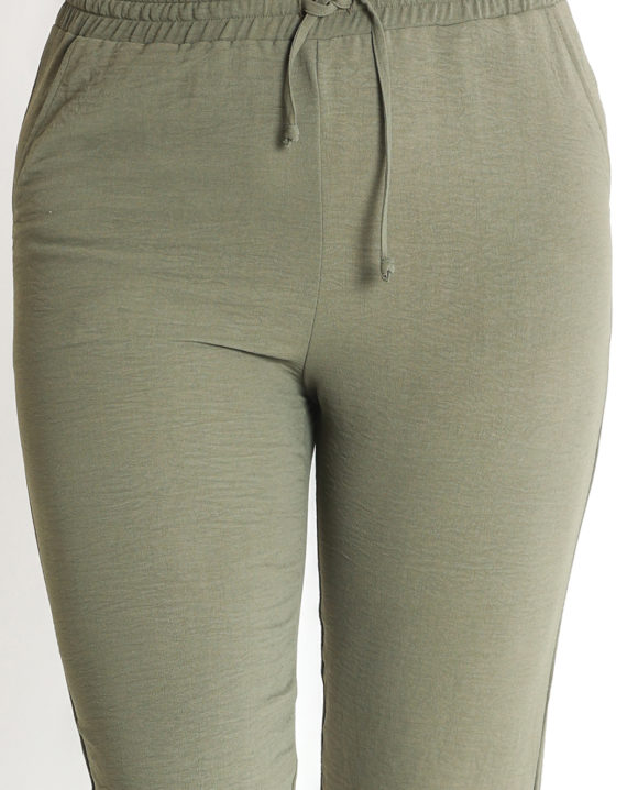 PANTALON CREP ELASTICO CON BOLSILLOS Y CORDON - Imagen 4