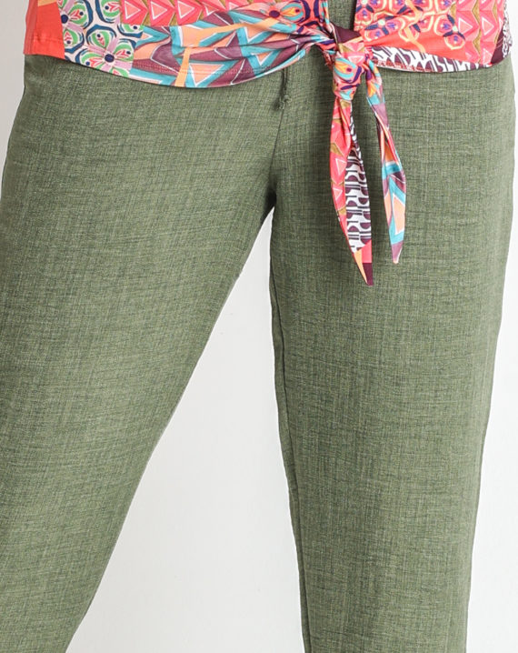 PANTALON RUSTICO CON BOLSILLOS Y CORDON - Imagen 4