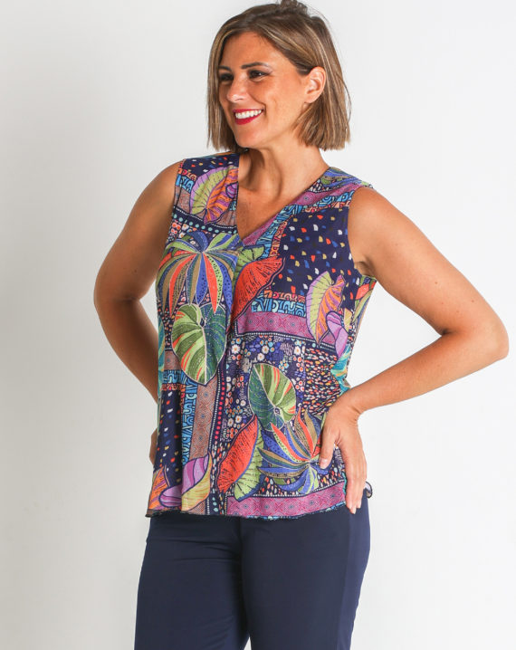 TOP TUL ESTAMPADO PES. RECICLADO