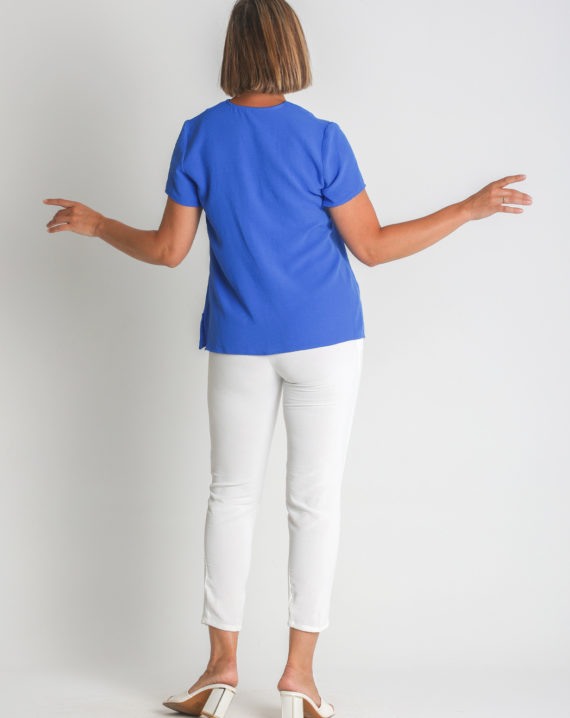 BLUSA CREP CUELLO DOBLE PICO - Imagen 2