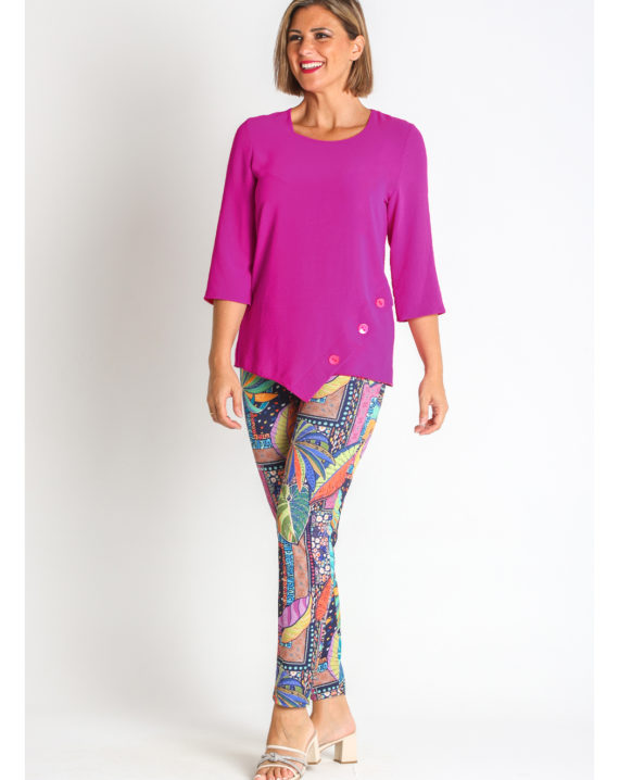 BLUSA CREP BAJO CON BOTONES