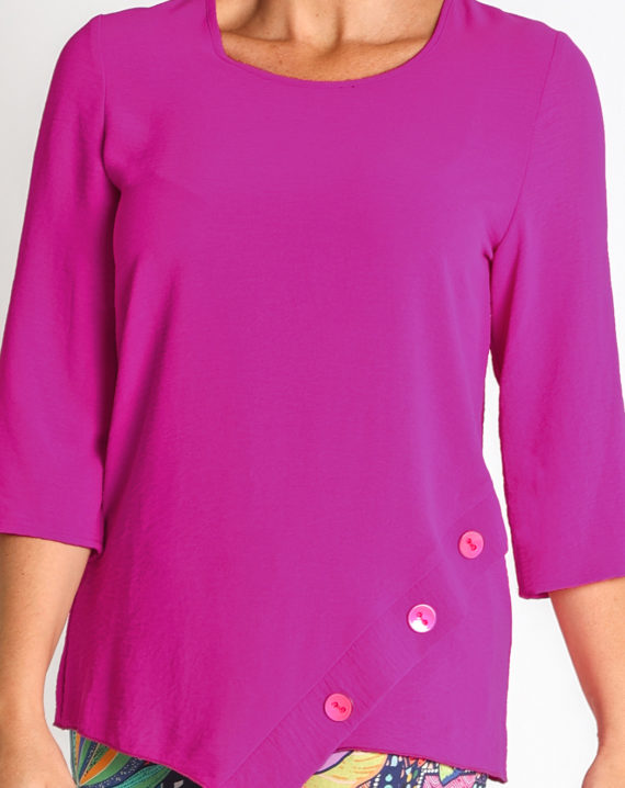 BLUSA CREP BAJO CON BOTONES - Imagen 4