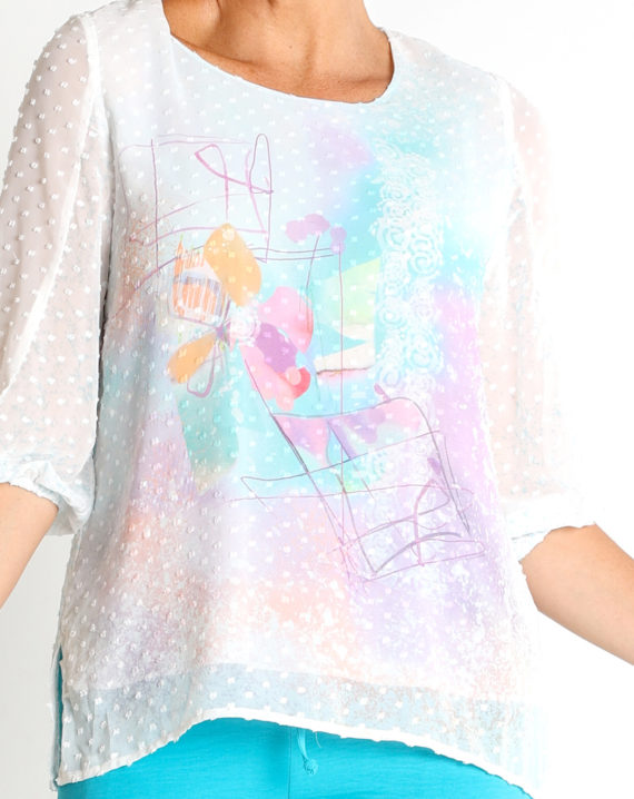 BLUSA PLUMETI ESTAMPADO - Imagen 4
