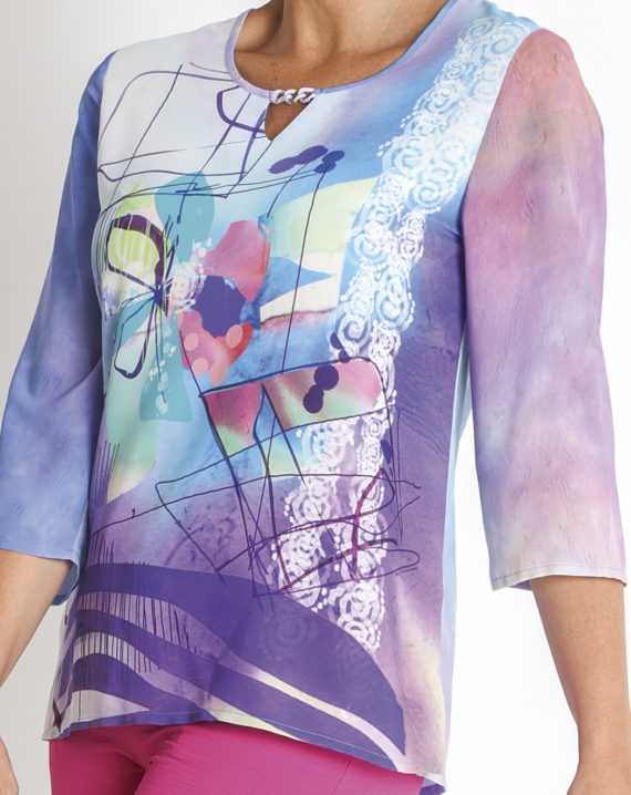 BLUSA GASA ESTAMPADA - Imagen 4