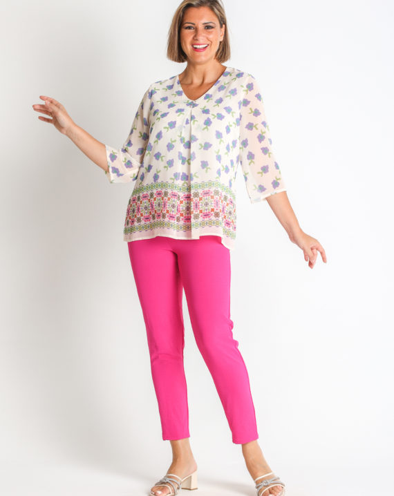 BLUSA GASA ESTAMPADA PES. RECICLADO