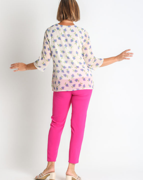 BLUSA GASA ESTAMPADA PES. RECICLADO - Imagen 2