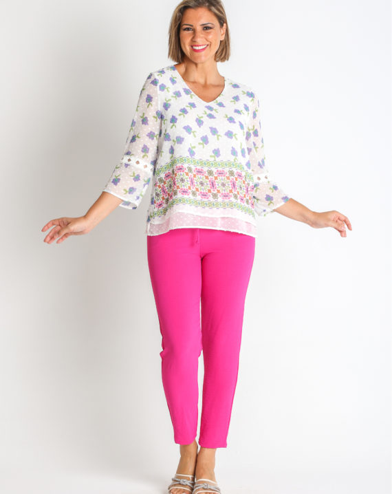 BLUSA PLUMETI ESTAMPADO CENEFA