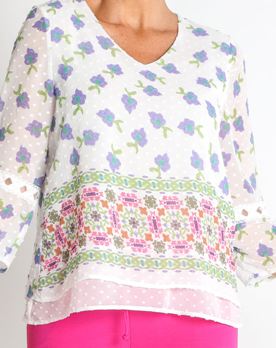 BLUSA PLUMETI ESTAMPADO CENEFA - Imagen 4