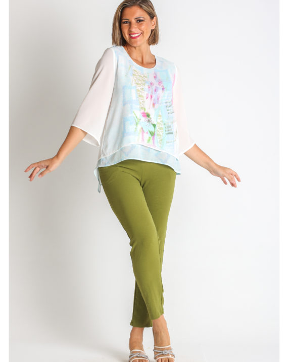 BLUSA GASA ESTAMPADA