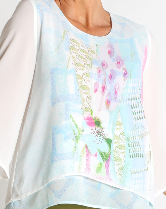 BLUSA GASA ESTAMPADA - Imagen 4