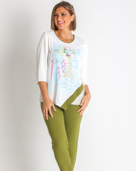 BLUSA CREP ESTAMPADO PES. RECICLADO