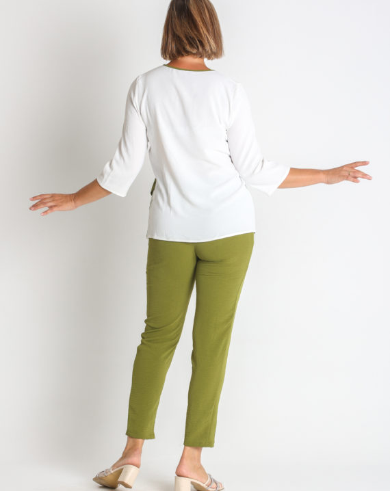 BLUSA CREP ESTAMPADO PES. RECICLADO - Imagen 2