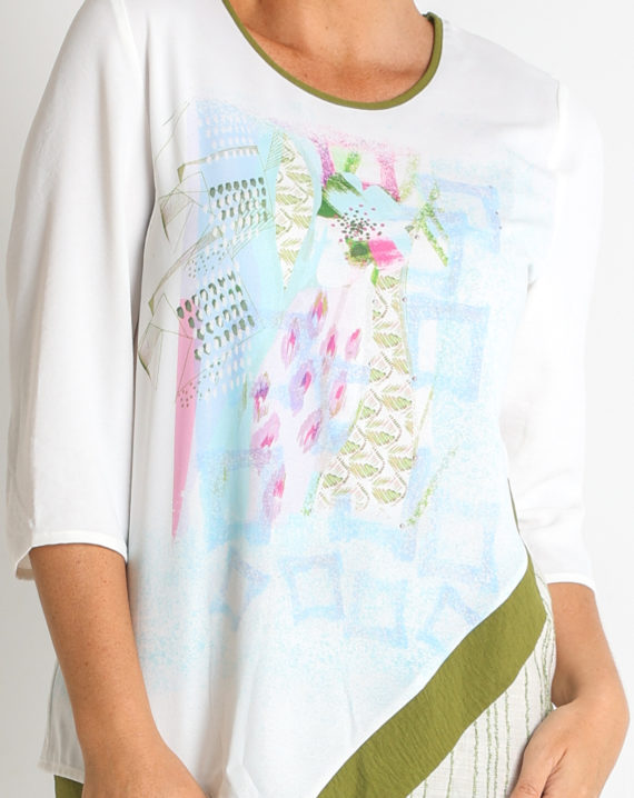 BLUSA CREP ESTAMPADO PES. RECICLADO - Imagen 4