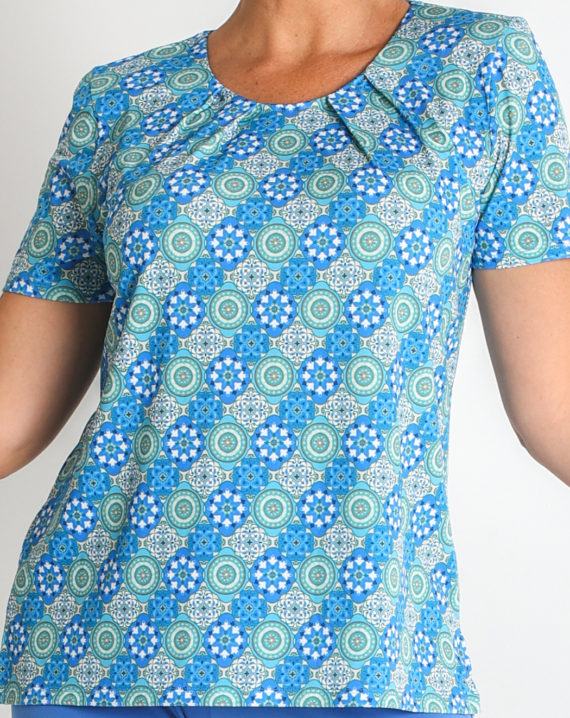 CAMISETA PLIEGUES PUNTO ESTAMPADO - Imagen 4