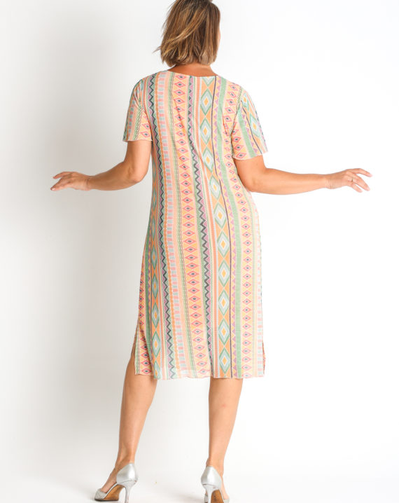 VESTIDO TUL ESTAMPADO CENEFAS PES. RECICLADO - Imagen 2