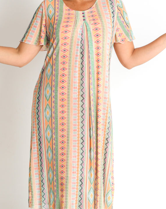 VESTIDO TUL ESTAMPADO CENEFAS PES. RECICLADO - Imagen 4
