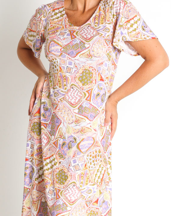 VESTIDO PUNTO ESTAMPADO RIZO PECHO - Imagen 4