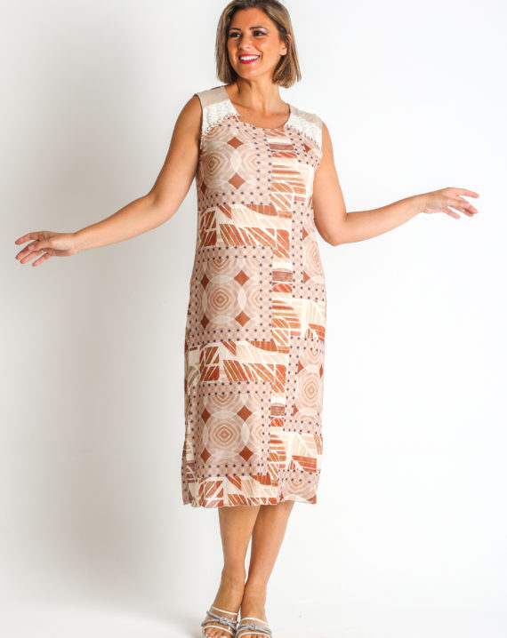 VESTIDO TUL ESTAMPADO PES.RECICLADO