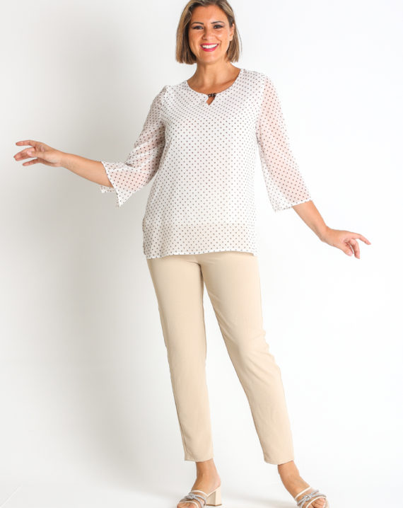 BLUSA GASA ESTAMPADA PES.RECICLADO