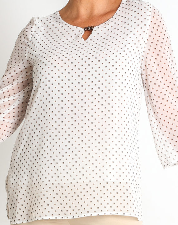 BLUSA GASA ESTAMPADA PES.RECICLADO - Imagen 4