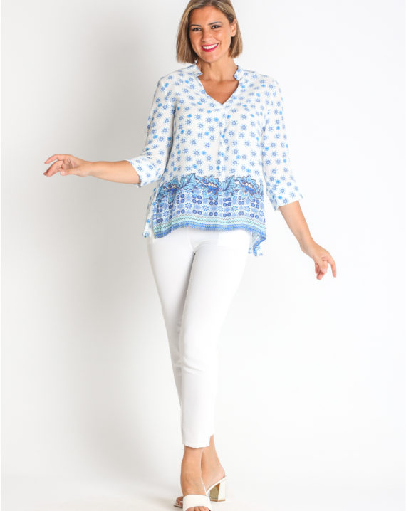 BLUSA CREP VISCOSA ESTAMPADA