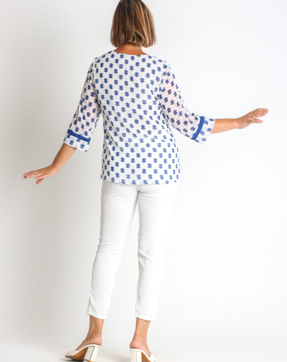 BLUSA PLUMETI ESTAMPADO MANGA 3/4 - Imagen 2