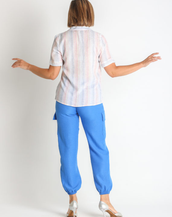 CAMISA RAYAS VISCOSA-LINO - Imagen 2
