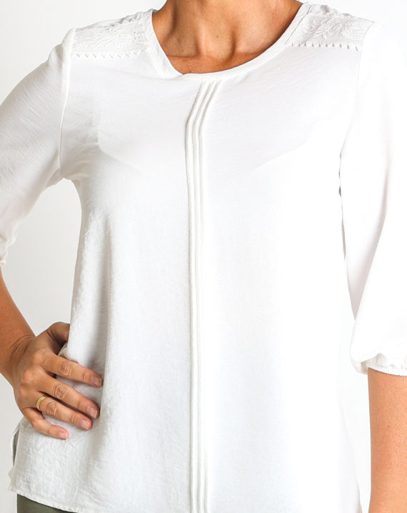 BLUSA CREP UNTILLA HOMBRO PES. RECICLADO - Imagen 2