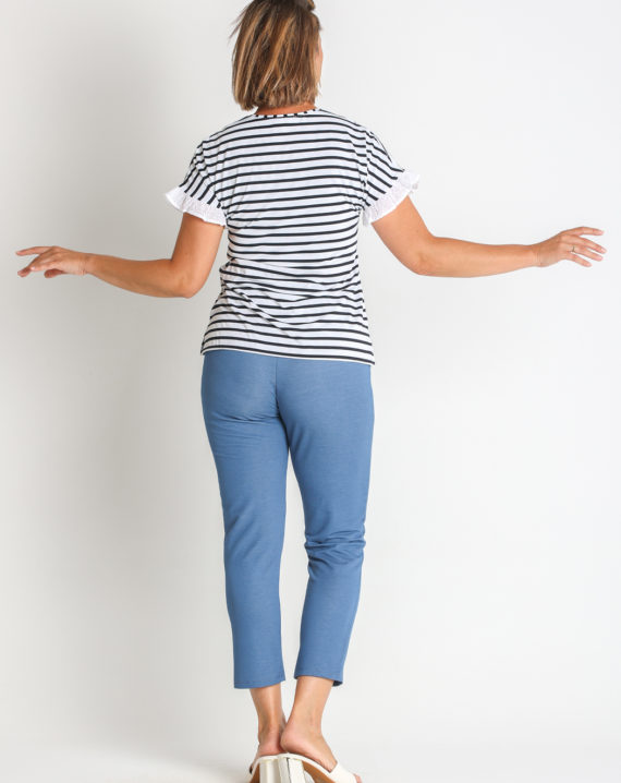 CAMISETA PUNTO RAYAS CON ESTAMPADO - Imagen 2