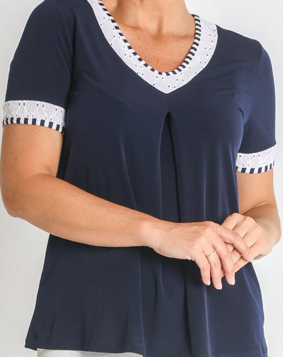 CAMISETA PUNTO CUELLO PICO - Imagen 4