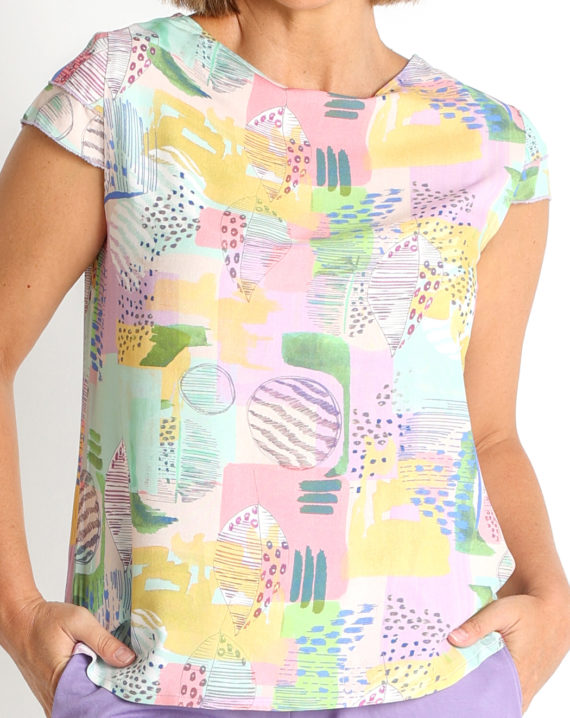 BLUSA VOILE VISCOSA ESTAMPADA - Imagen 4