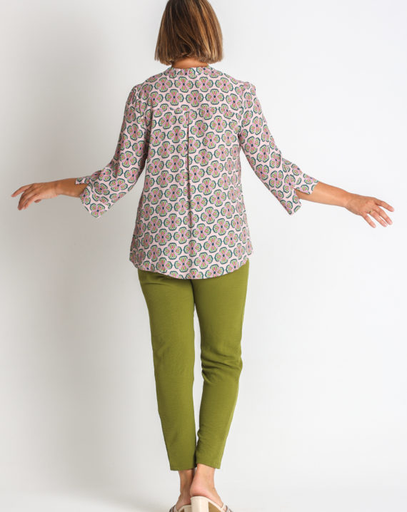 BLUSA CREP VISCOSA ESTAMPADA - Imagen 2