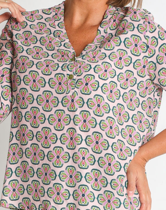 BLUSA CREP VISCOSA ESTAMPADA - Imagen 4