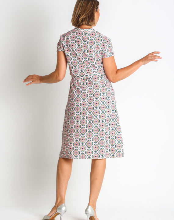 VESTIDO CUELLO MAO ESTAMPADO PES.RECICLADO - Imagen 2