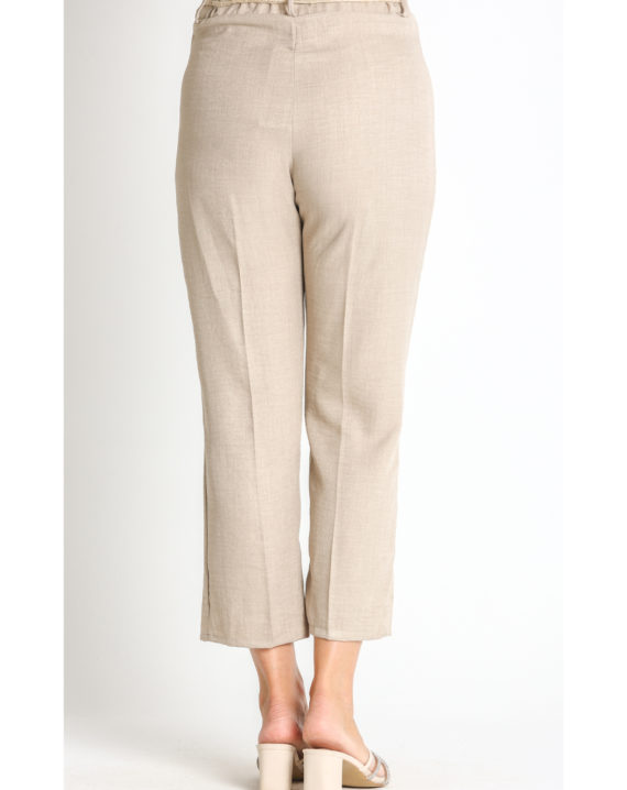 PANTALON CORSARIO LISTO RUSTICO CON CINTURON - Imagen 2