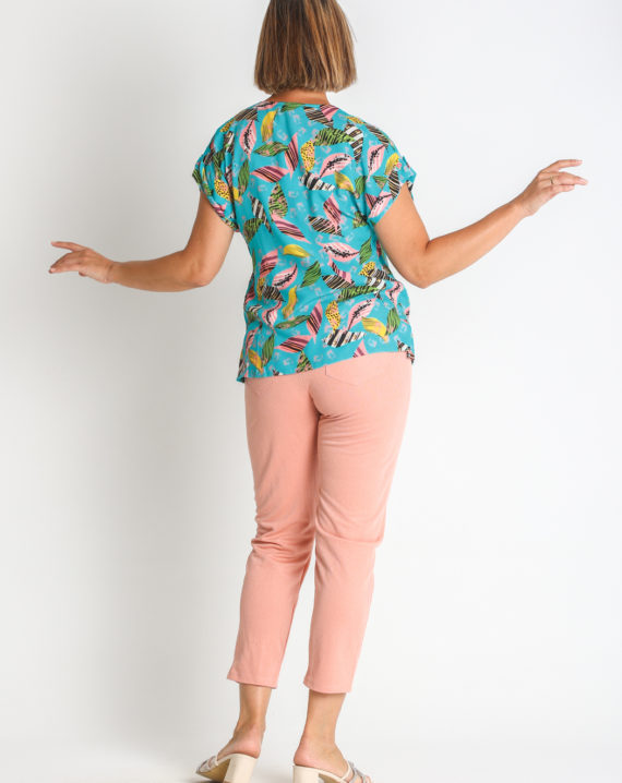 BLUSA VOILE VISCOSA ESTAMPADA - Imagen 2