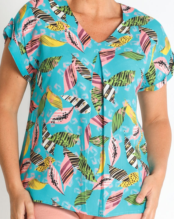 BLUSA VOILE VISCOSA ESTAMPADA - Imagen 4