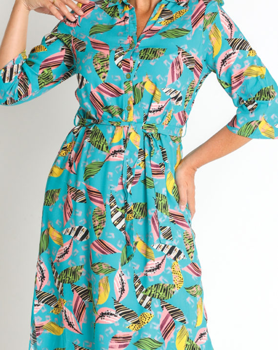 VESTIDO VOILE VISCOSA ESTAMPADA - Imagen 4