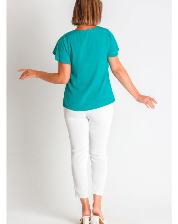 BLUSA VISCOSA CON JARETAS - Imagen 2