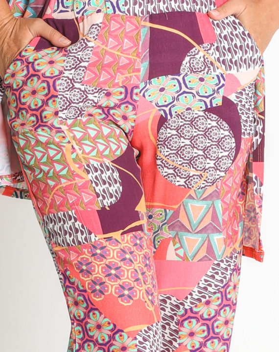 PANTALON ANCHO CREP VISCOSA ESTAMPADA - Imagen 4