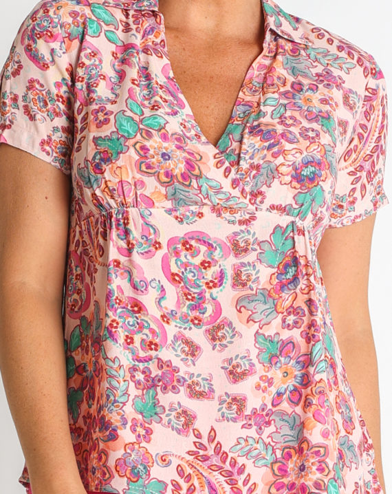 BLUSA CREP VISCOSA ESTAMPADA - Imagen 4