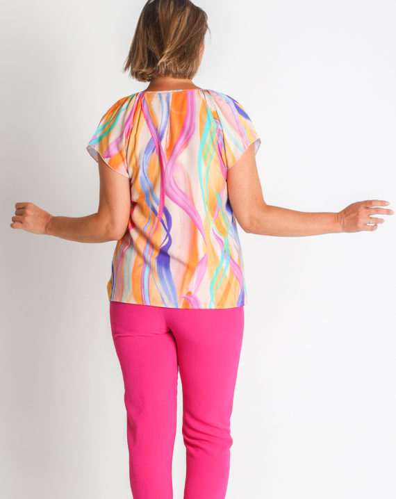 BLUSA VOILE VISCOSA ESTAMPADA - Imagen 2
