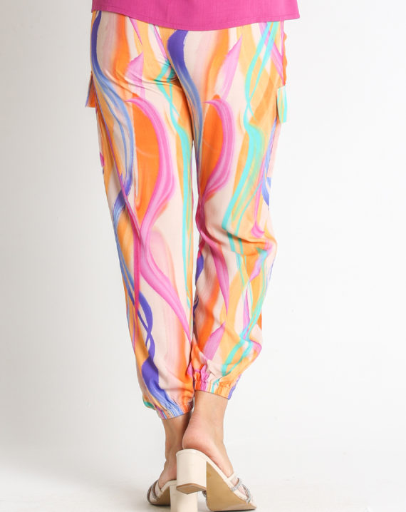PANTALON BOLSILLOS VOILE VISCOSA ESTAMPADA - Imagen 2