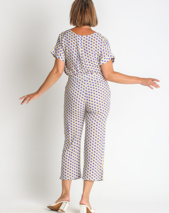 PANTALON PIRATA VOILE VISCOSA ESTAMPADA - Imagen 2
