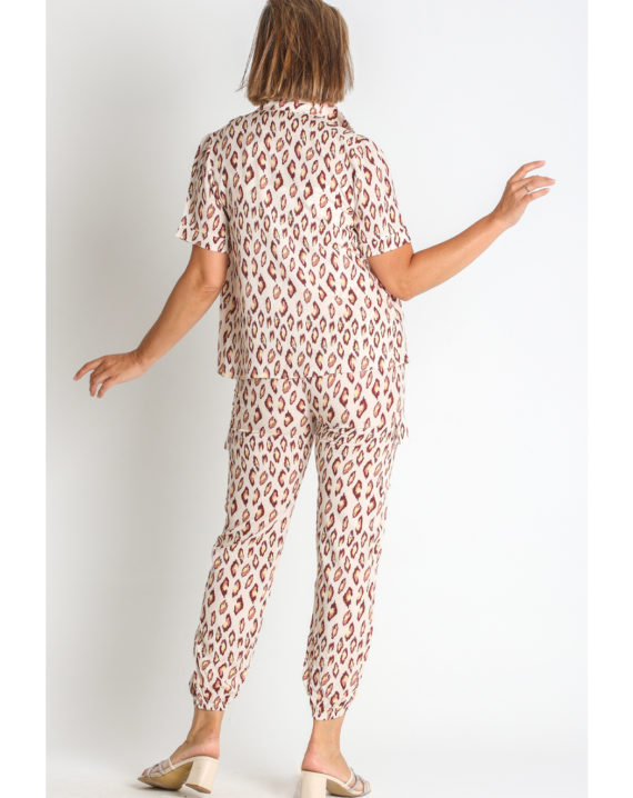 PANTALON BOLSILLOS VOILE VISCOSA ESTAMPADA - Imagen 2
