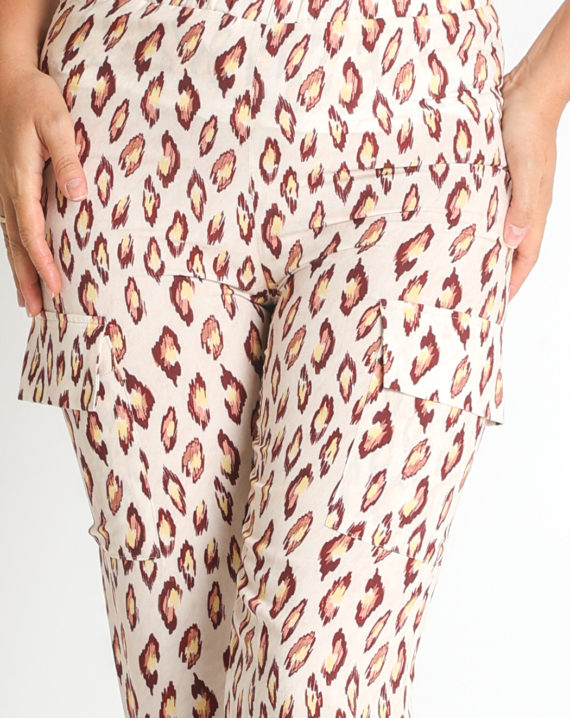 PANTALON BOLSILLOS VOILE VISCOSA ESTAMPADA - Imagen 4