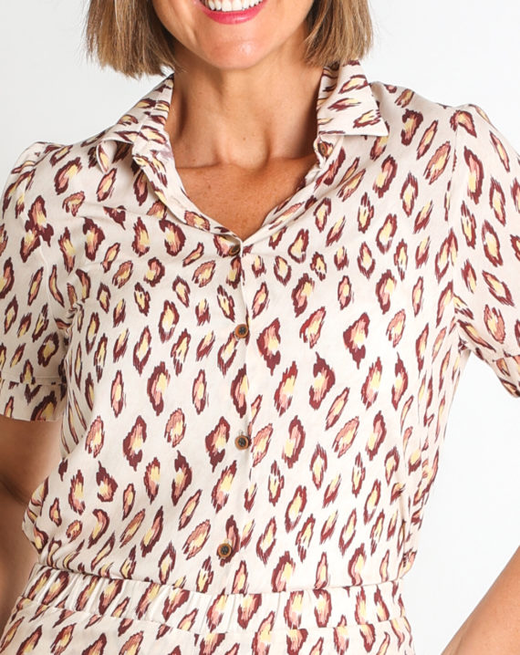 CAMISA VOILE VISCOSA ESTAMPADA MANGA CORTA - Imagen 4
