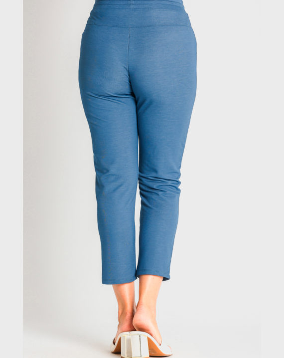 PANTALON PUNTO DENIM BOLSILLOS Y CORDON - Imagen 2