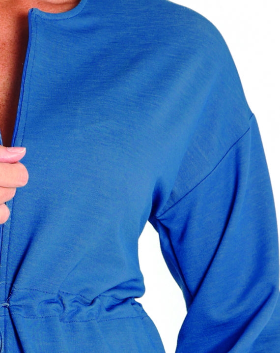 CHAQUETA PUNTO DENIM CORTE CINTURA - Imagen 2